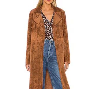 Blank NYC Rust Brown Long Trench Coat Coco